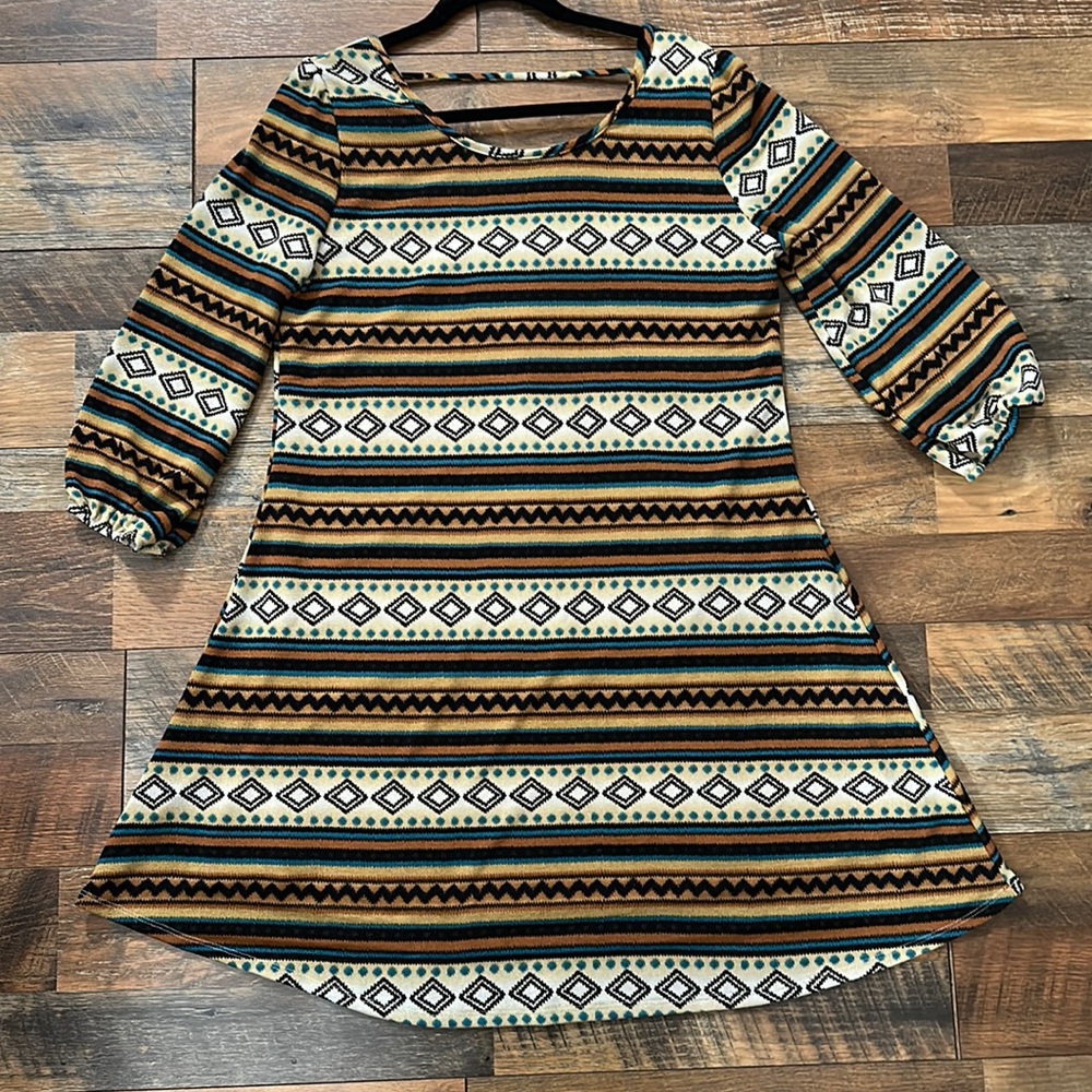 Ba•bel Aztec a-line dress Sz Large